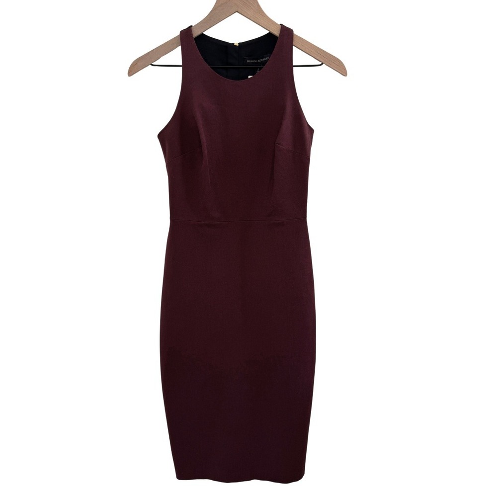 Banana Republic Colorblock Sheath Dress 2P Midi Business Cocktail